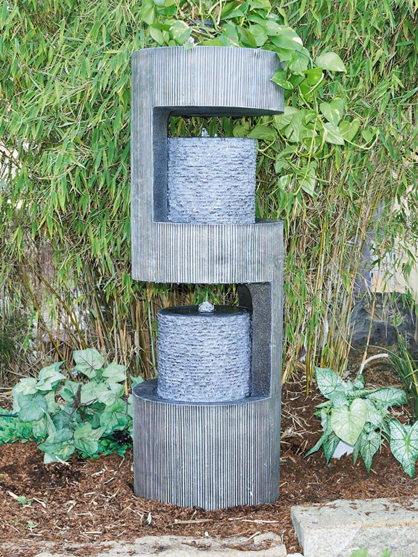 Säulenbrunnen Kaito aus Polystone (Art.Nr. Gr066) 1 Säulenbrunnen Kaito aus Polystone (Art.Nr. Gr066)