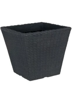 Pflanzkübel Geflecht-Dekor -Gartenbedarfs Geschäft flechtkuebel eckig niedrig 1280x1280