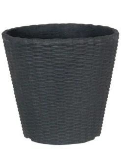 Pflanzkübel Geflecht-Dekor -Gartenbedarfs Geschäft flechtkuebel rund niedrig 1280x1280