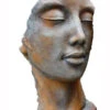 Betonbüste - Gesicht 'Frau' Mit Rosteffekt - Skulptur - XXL-Produkt